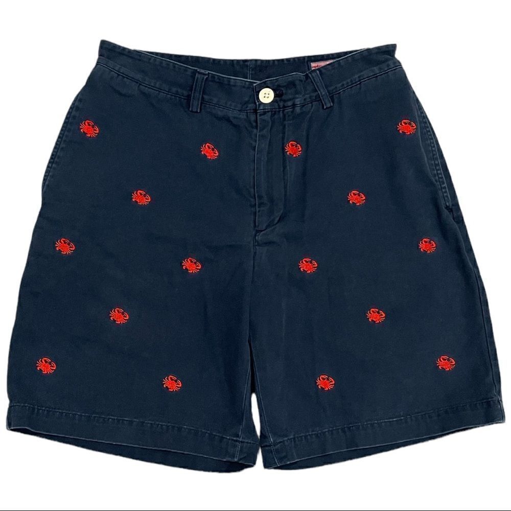 VINEYARD vines twill crab embroidered breaker shorts sz 30